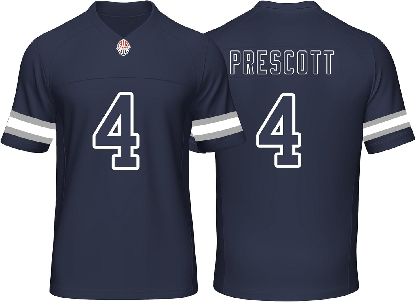 Custom Mens Youth Football Stitched T-Shirt for Sports Fans