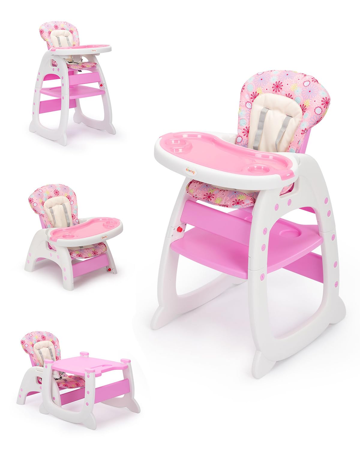 SANDINRAYLI High Chair for Babies and Toddlers - 3 in 1 Design