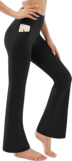 AFITNE Women's Bootcut Yoga Pants with Pockets for Comfort