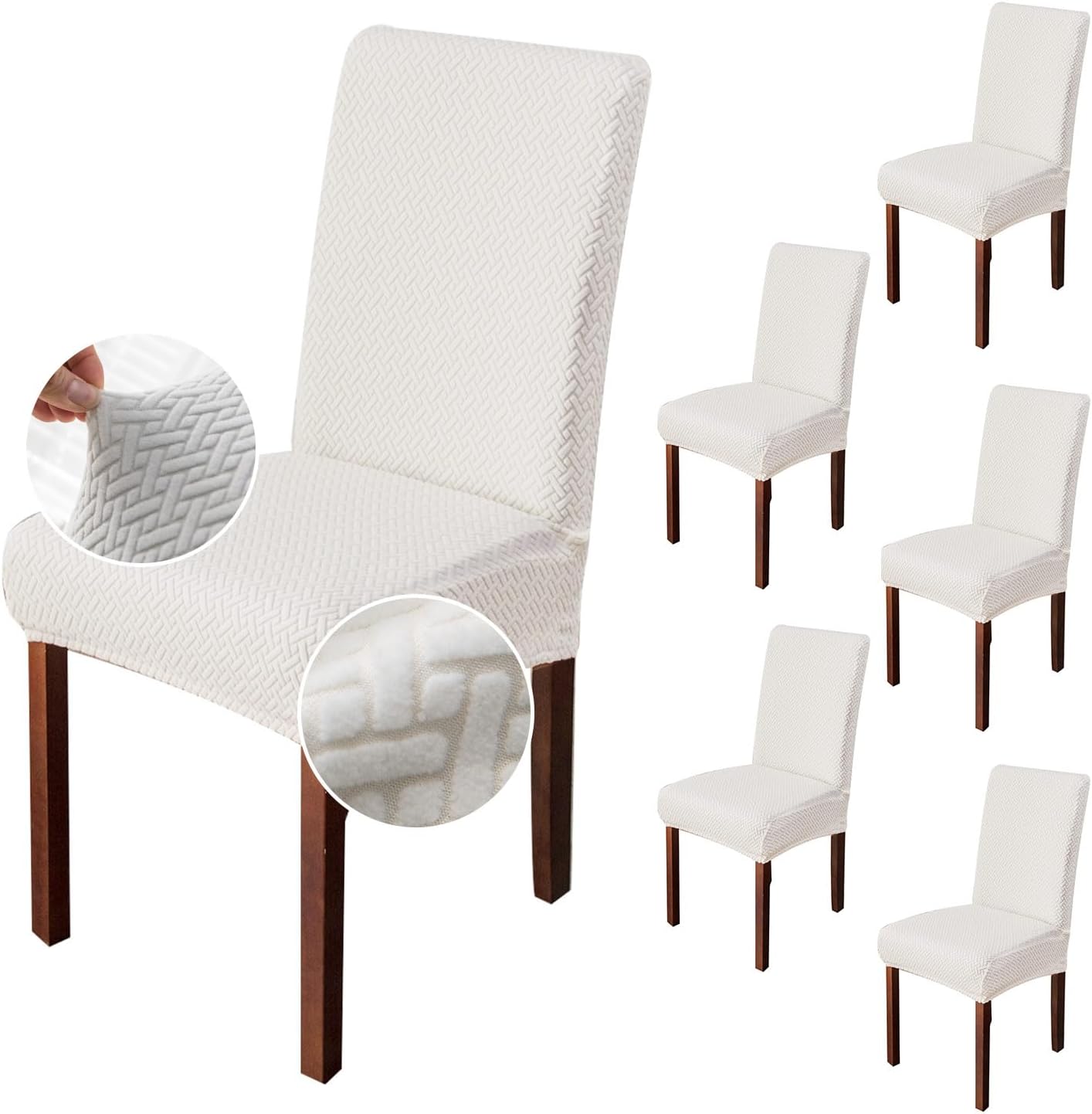 Genina Chair Covers for Dining Room Chair Slipcovers 6 PCS