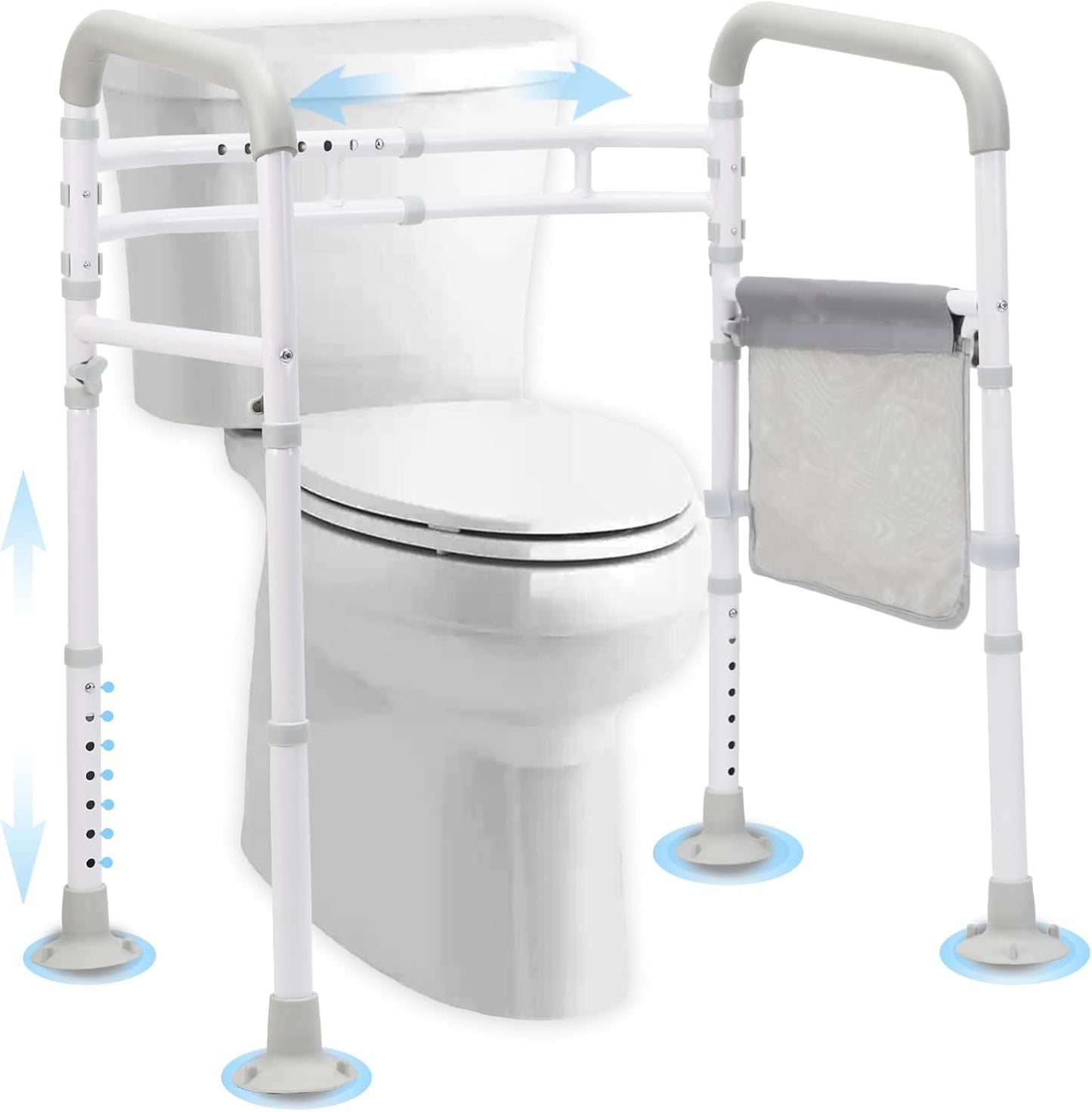 Adjustable Toilet Safety Rail for Elderly - Heavy Duty Support