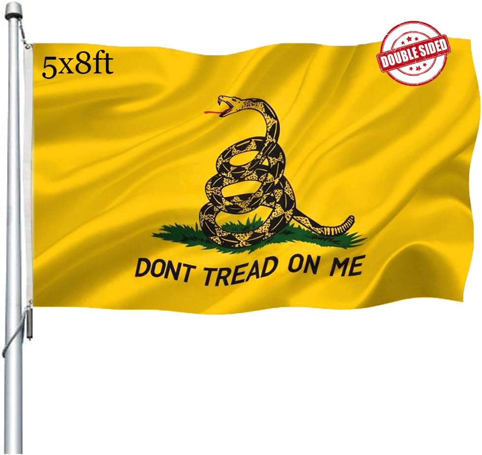 Double Sided 5x8 Don't Tread on Me Flag for Outdoor Use