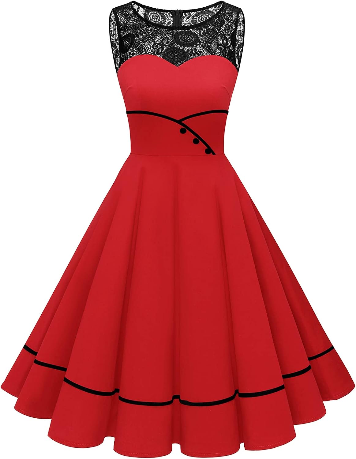 Bbonlinedress Women's Vintage Floral Lace Rockabilly Dress Review
