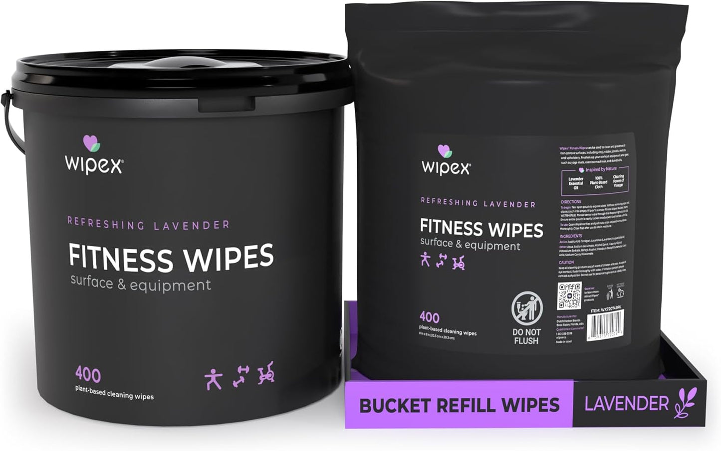 Wipex Gym Wipes Bundle for Equipment with Lavender Scent