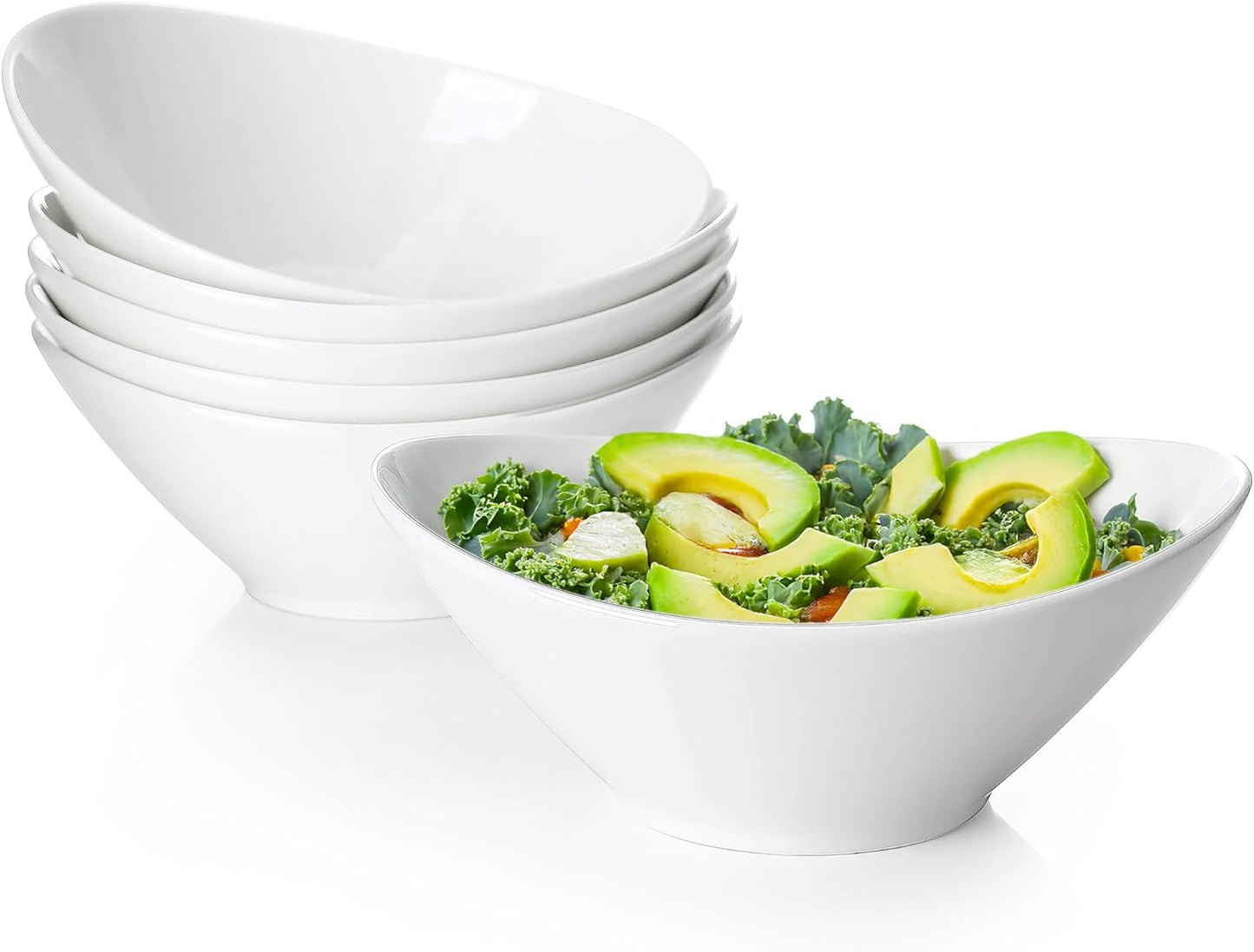 Teocera 7 Inch Salad Bowls Set of 6 for Soup and Snacks