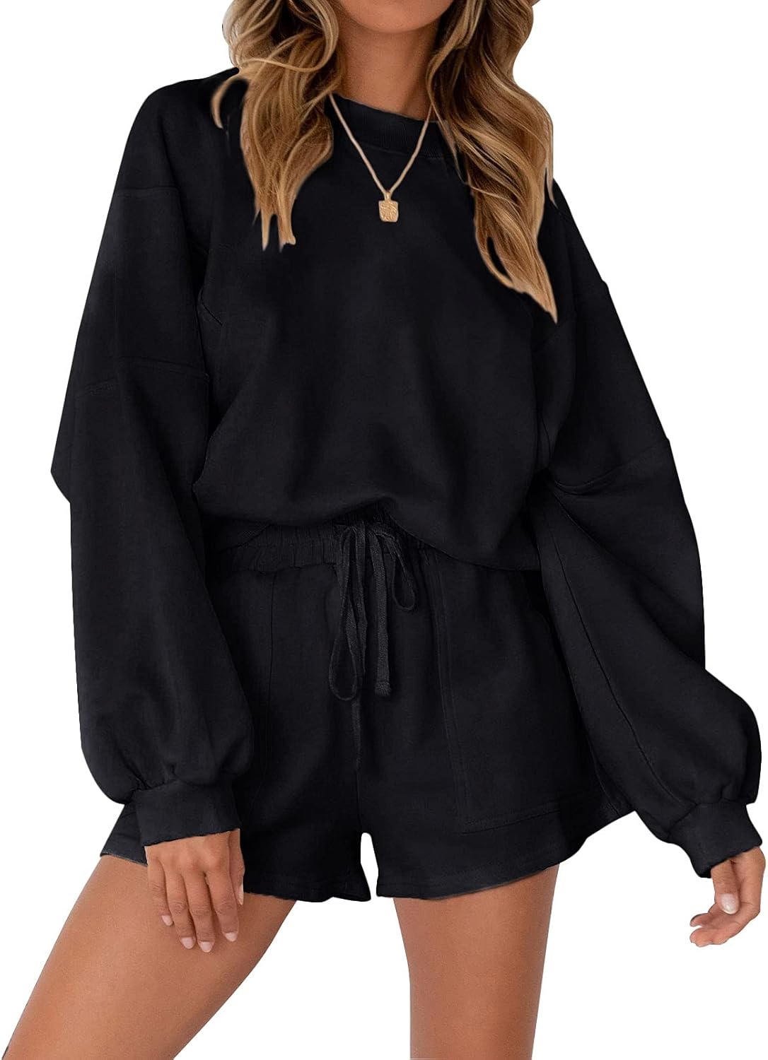 Oversized Batwing Sleeve Lounge Sets for Women - Cozy Comfort