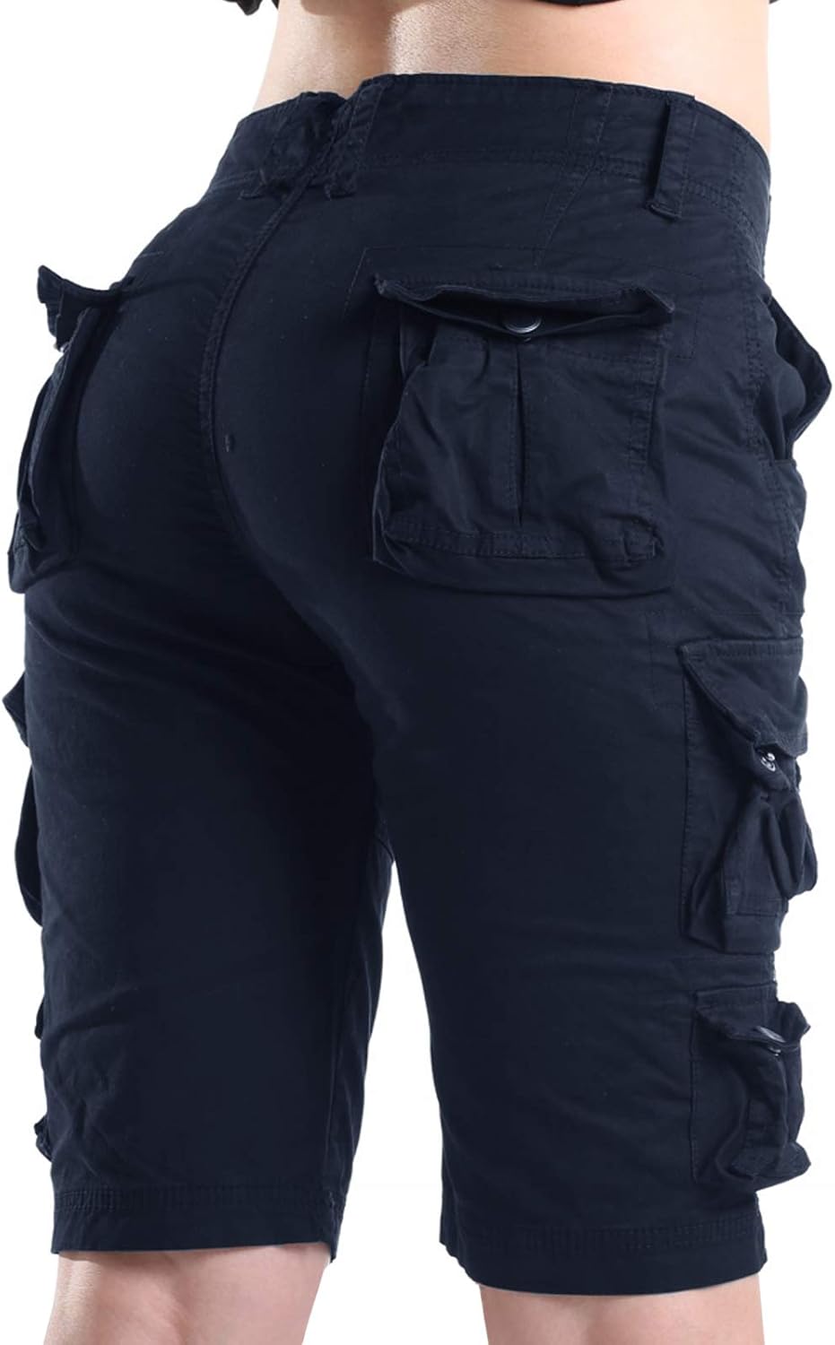 FOURSTEEDS Women's Cotton Loose Fit Cargo Shorts for Summer Fun