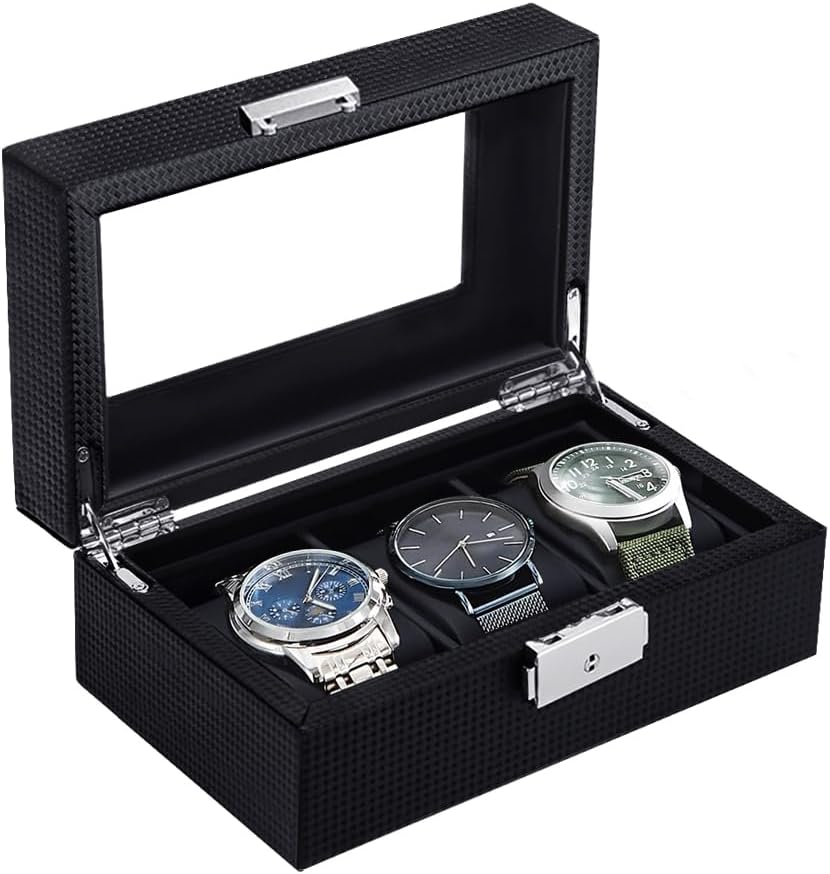 Anyasun Black Watch Box: Elegant Storage Solution