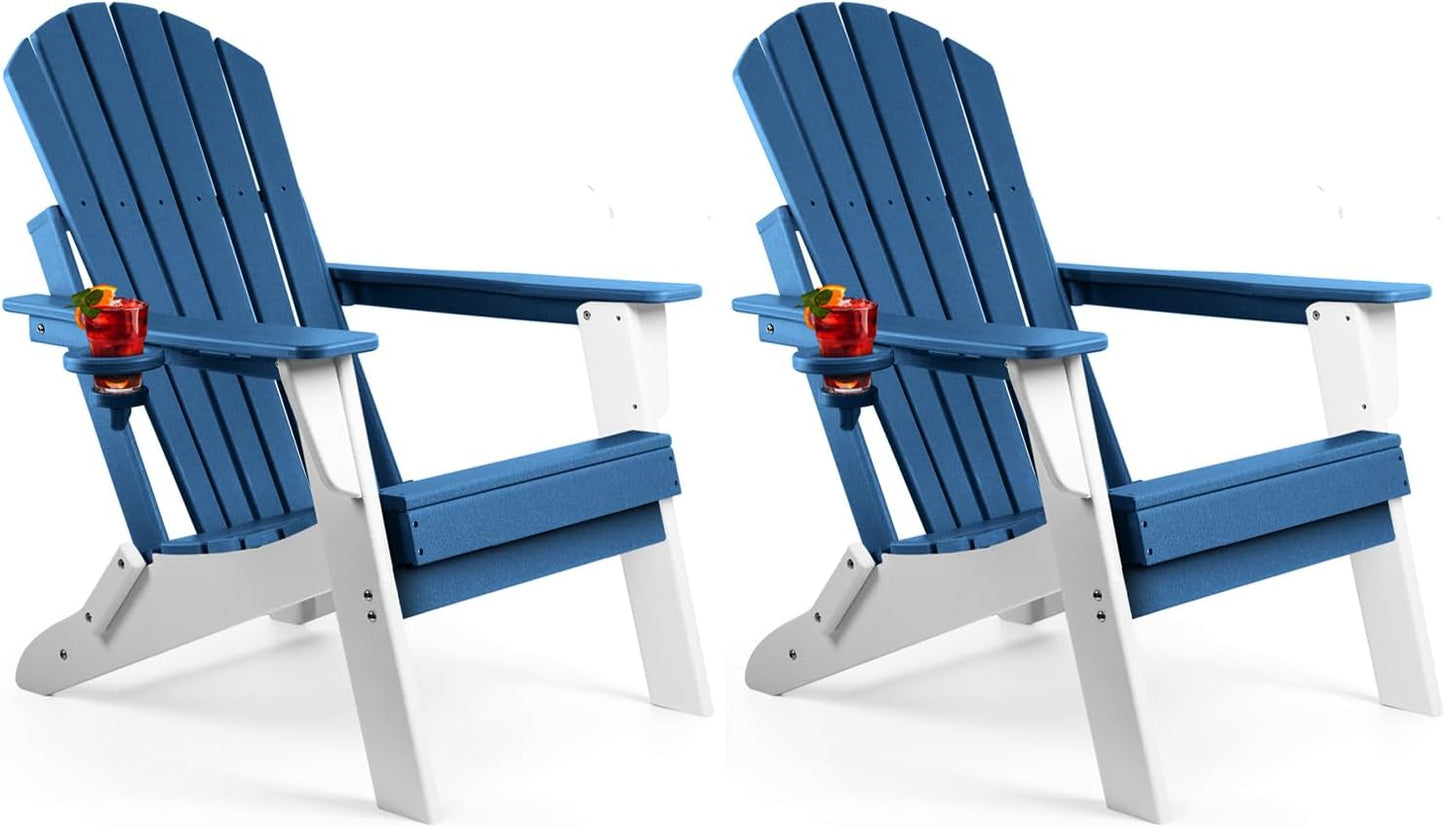 Folding Adirondack Chair Set of 2 for Outdoor Relaxation