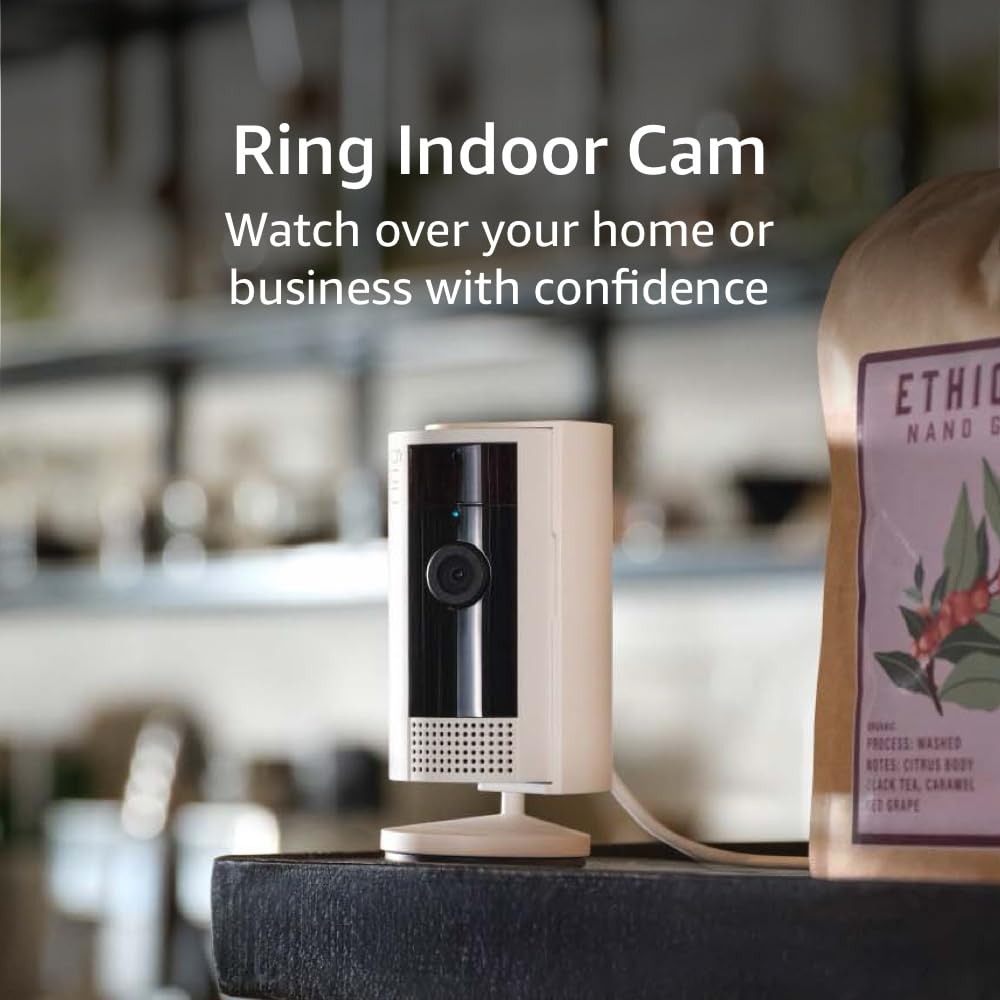 Ring Indoor Cam - Crystal Clear 1080p HD Security