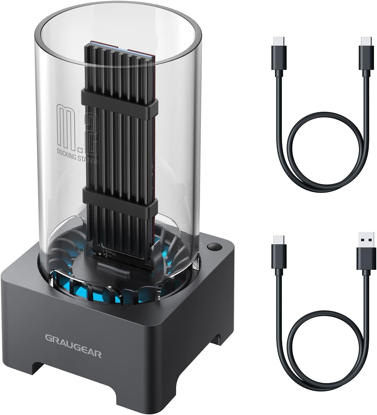 High-Speed GRAUGEAR M.2 SSD Enclosure with Cooling Fan
