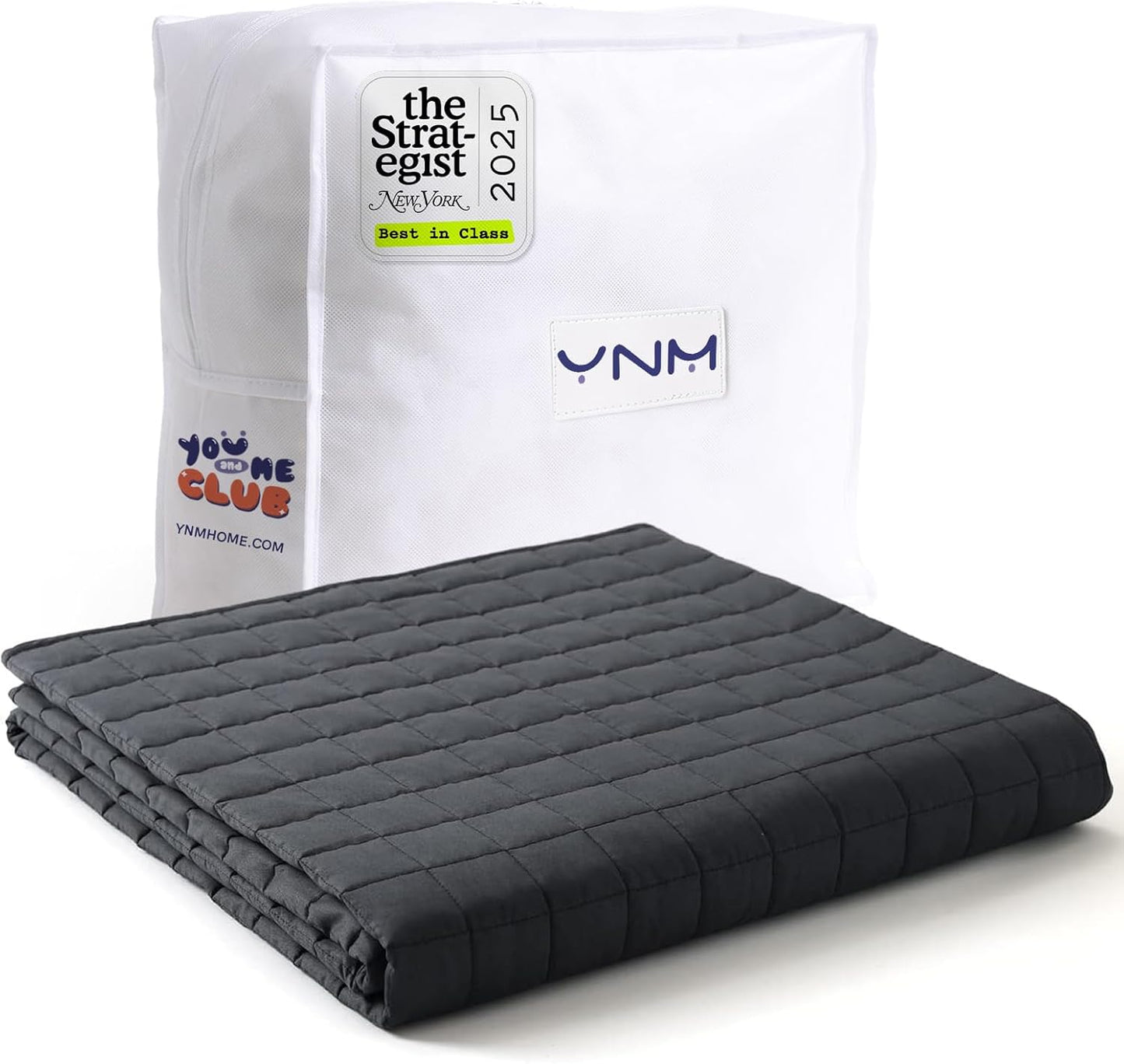 YnM Cotton King Size Weighted Blanket for Adults, 25 Pounds