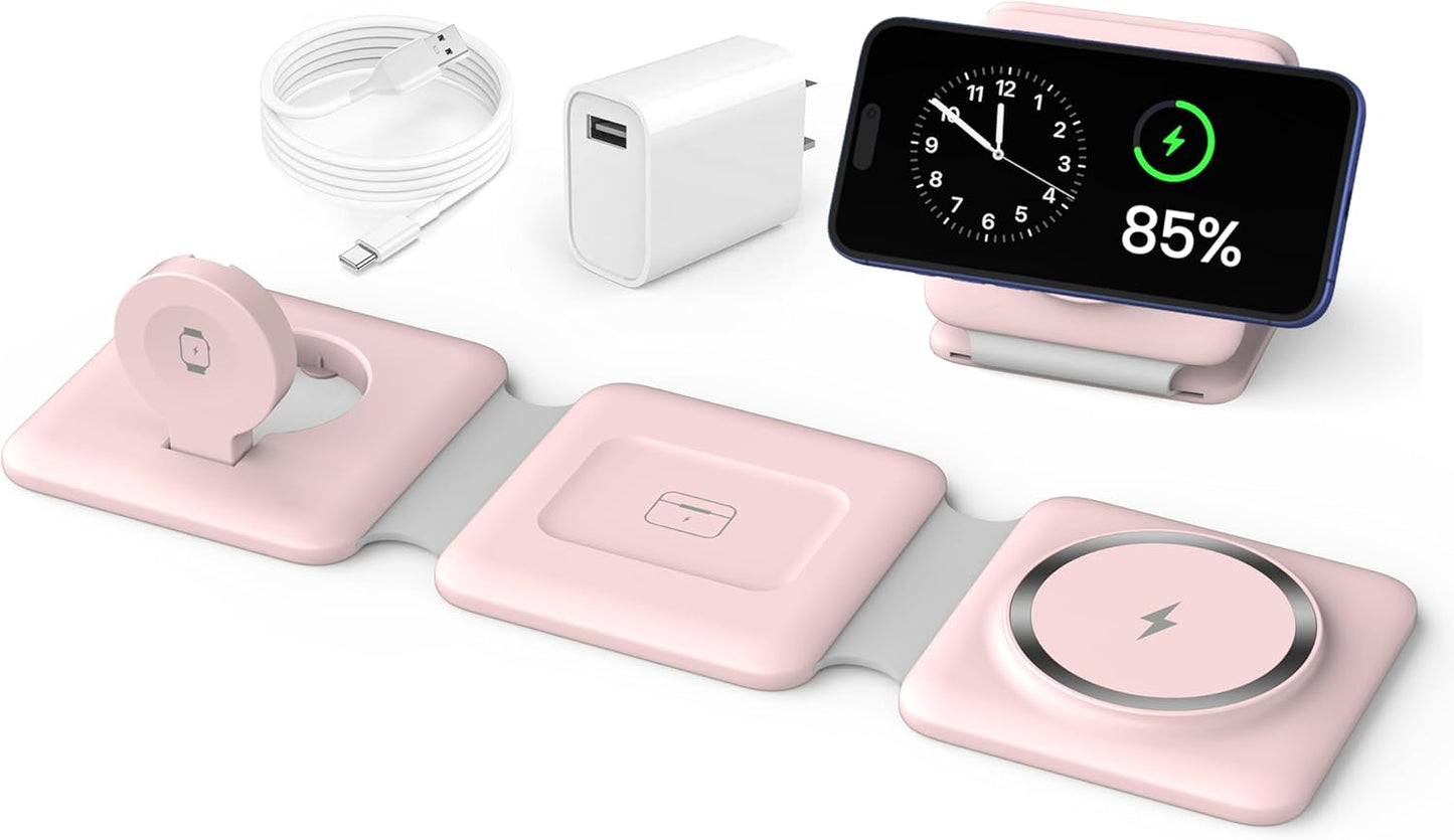 3 in 1 Foldable Magnetic Wireless Charger for Apple Devices