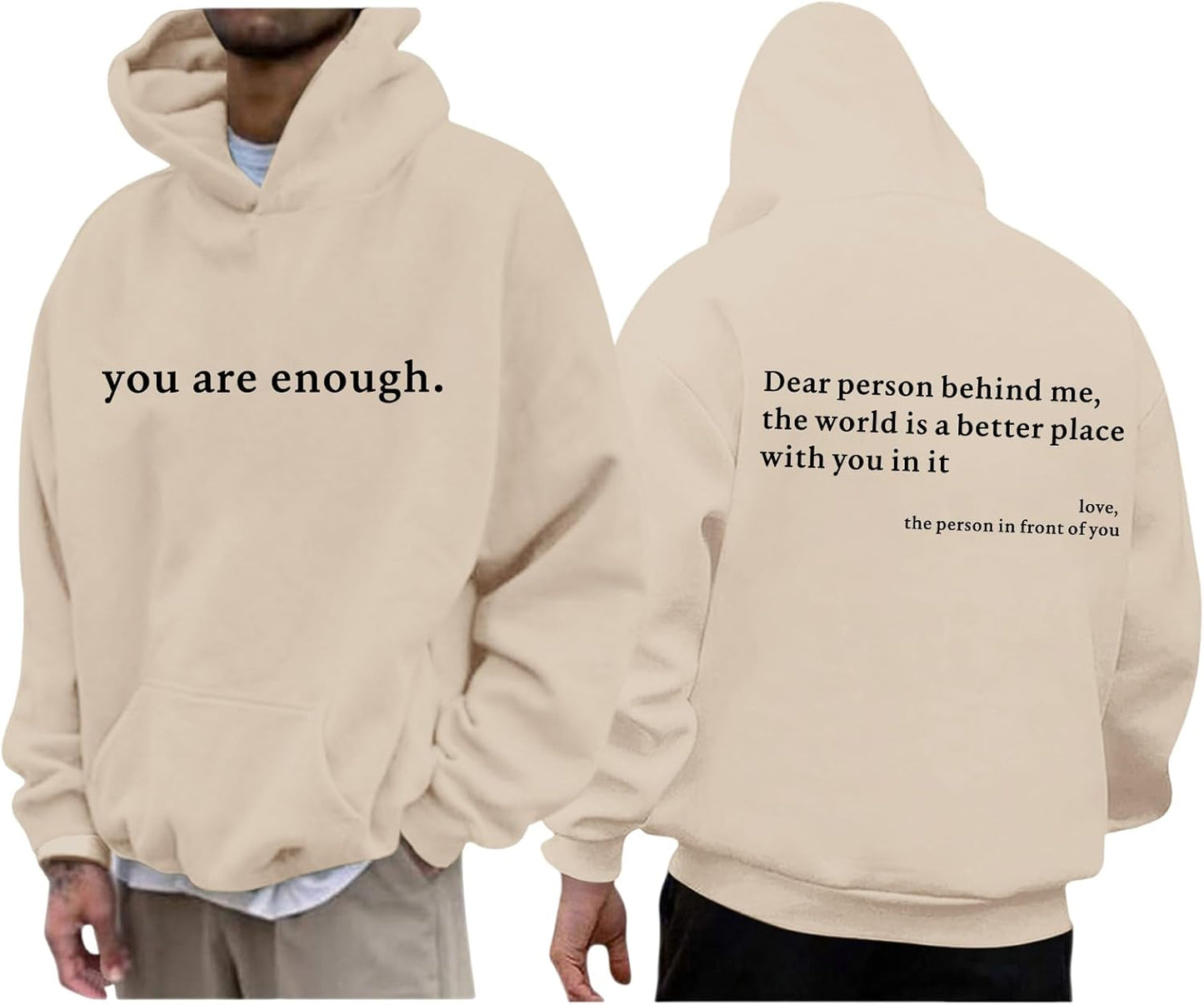 Inspirational Letter Graphic Men's Hoodie by Wrenpies