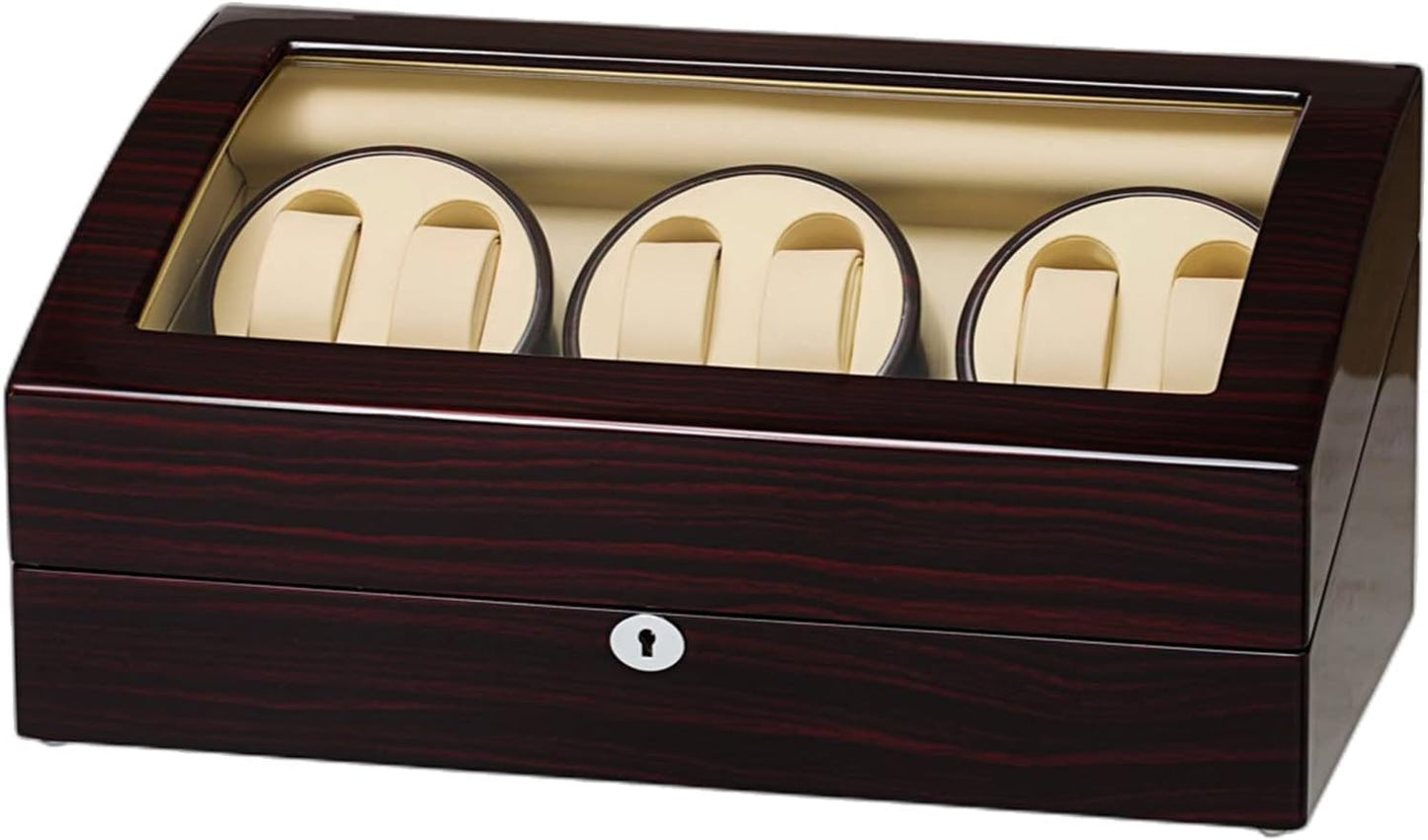 JQUEEN Watch Winder: 6 Watches, 7 Storage, Silent Motors
