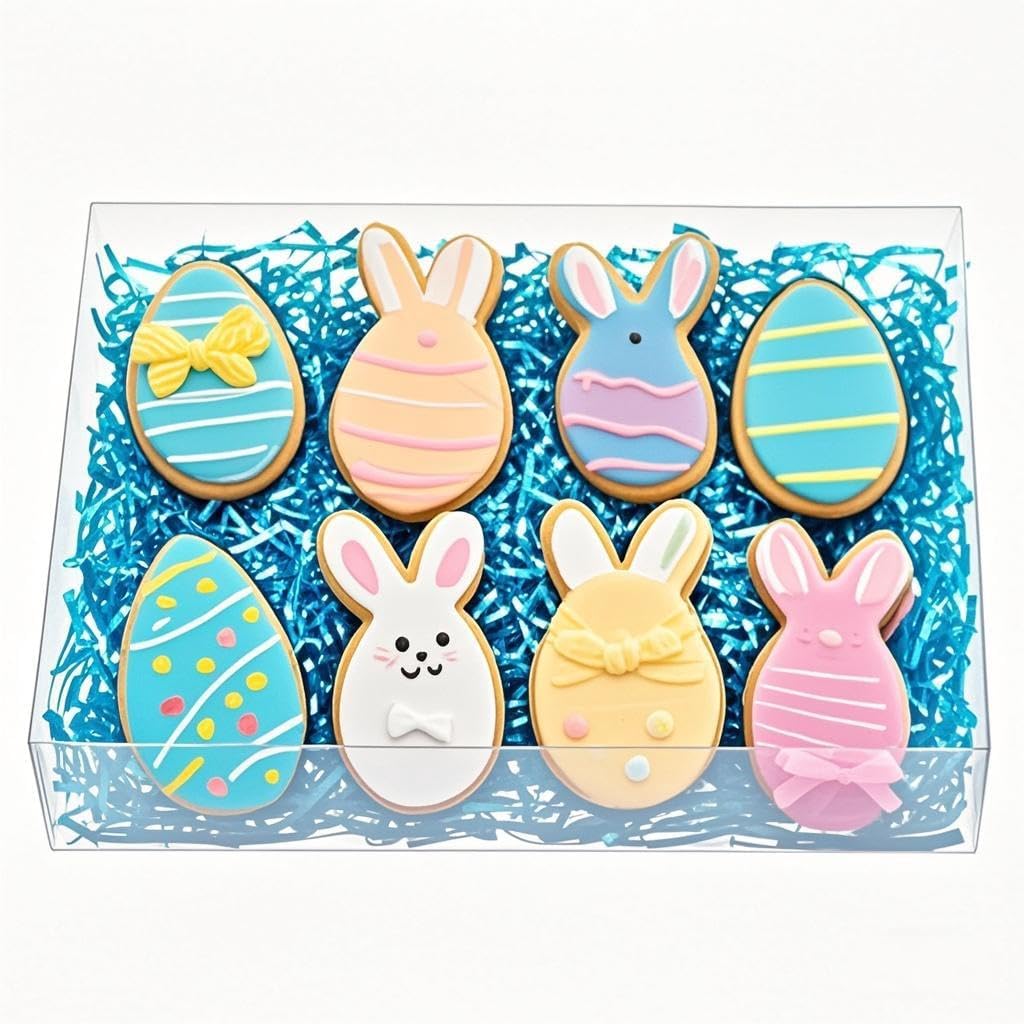Clear Cookie Boxes for Treats - 50PCS 10x7x2 inches Bakery Boxes