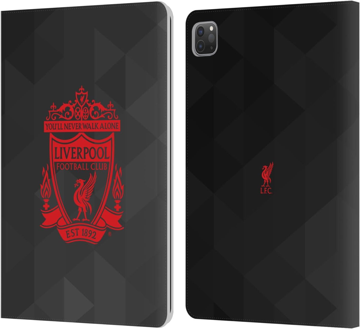 Liverpool Football Club Black Geometric Leather Wallet Case