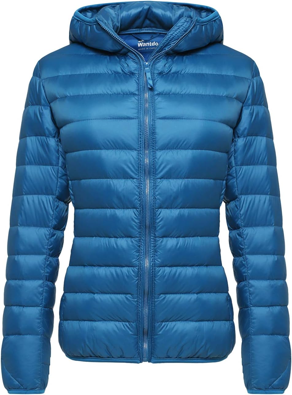 Wantdo Women's Hooded Packable Ultra Light Weight Down Jacket