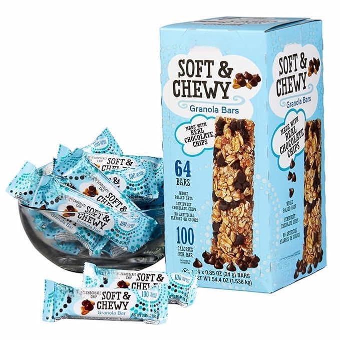 Kirkland Signature Soft & Chewy Granola Bars - 64 Count Pack