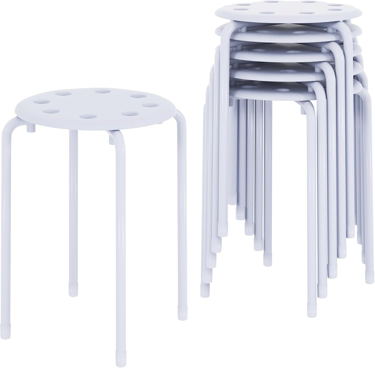 VECELO 6-Piece Stacking Stools for Classroom and Office Use