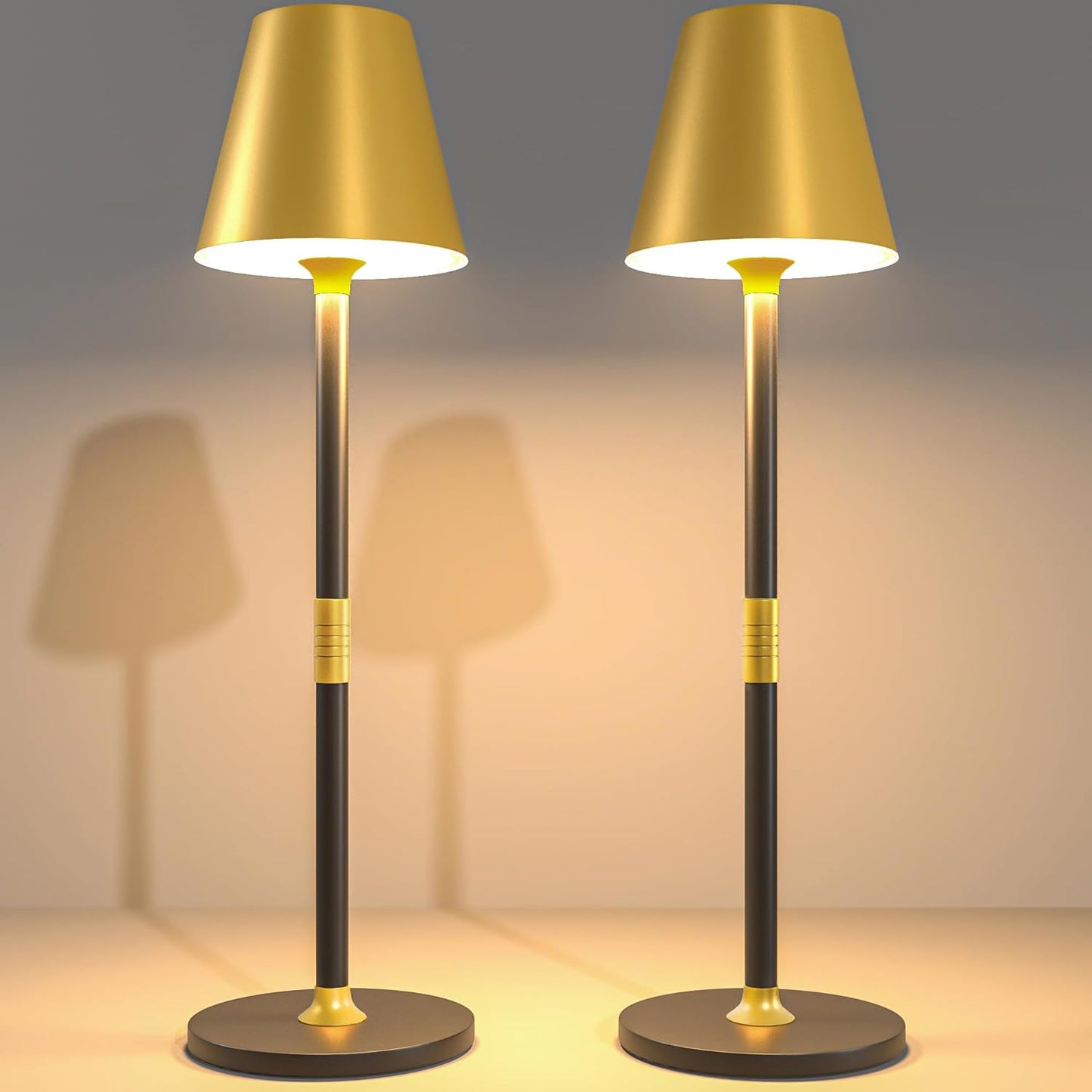 Portable Rechargeable LED Lamp Duo - Brighten Any Space