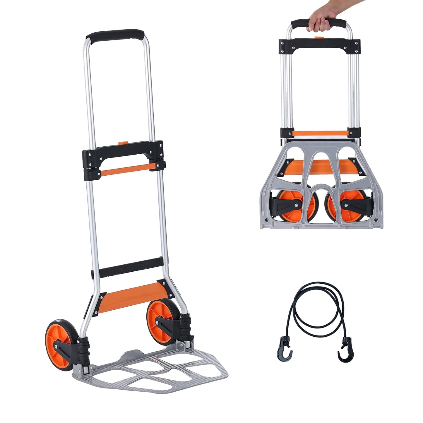 VEVOR Folding Hand Truck and Dolly for Heavy-Duty Hauling
