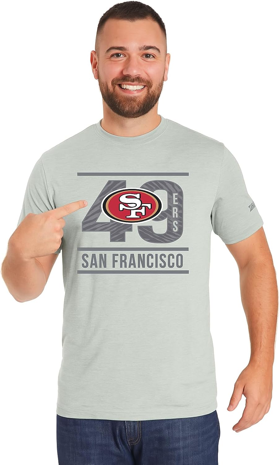 Zubaz NFL Men's Short Sleeve Team Graphic T-Shirt for Fans