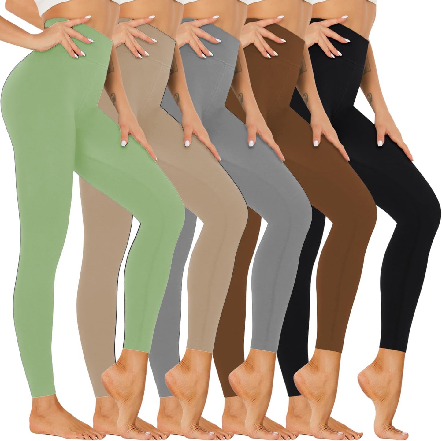 Hi Clasmix Super Soft Leggings for Women - Tummy Control Pants