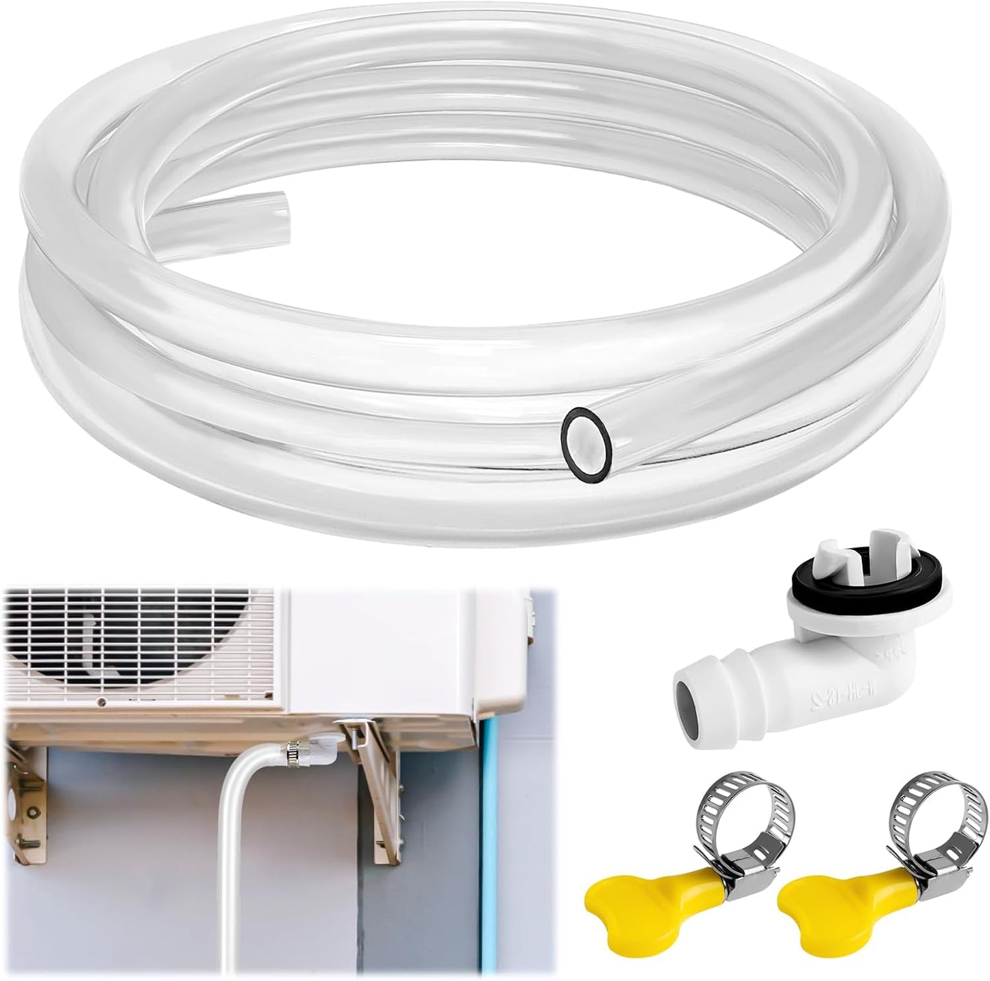 Effortless AC Drainage Solution - 10ft Universal Hose Kit