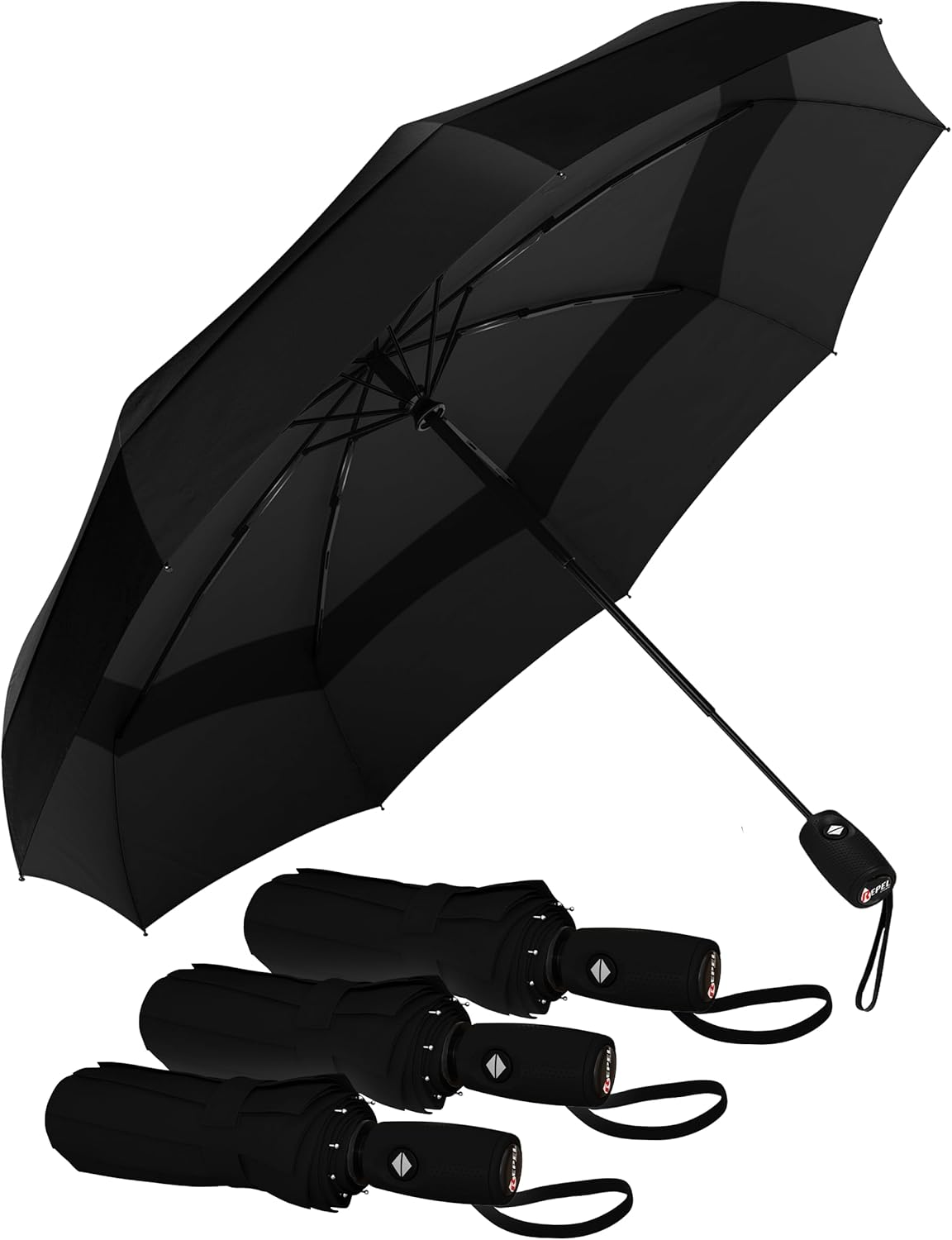 REPEL Windproof Travel Umbrella - Compact & Durable Design
