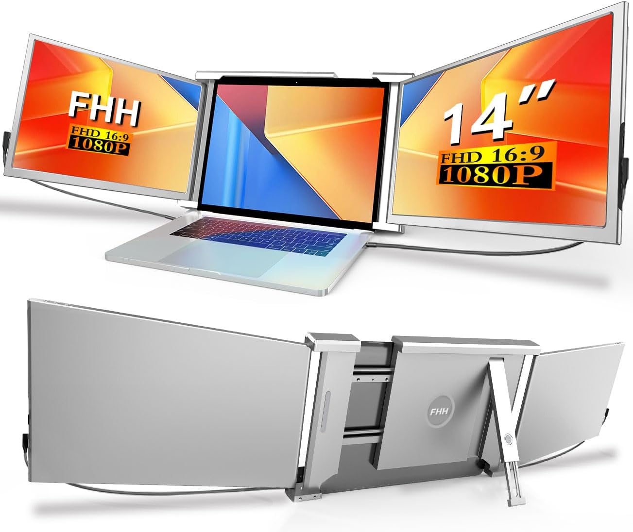 Triple Your Productivity with 14 FHD Laptop Screen Extender!