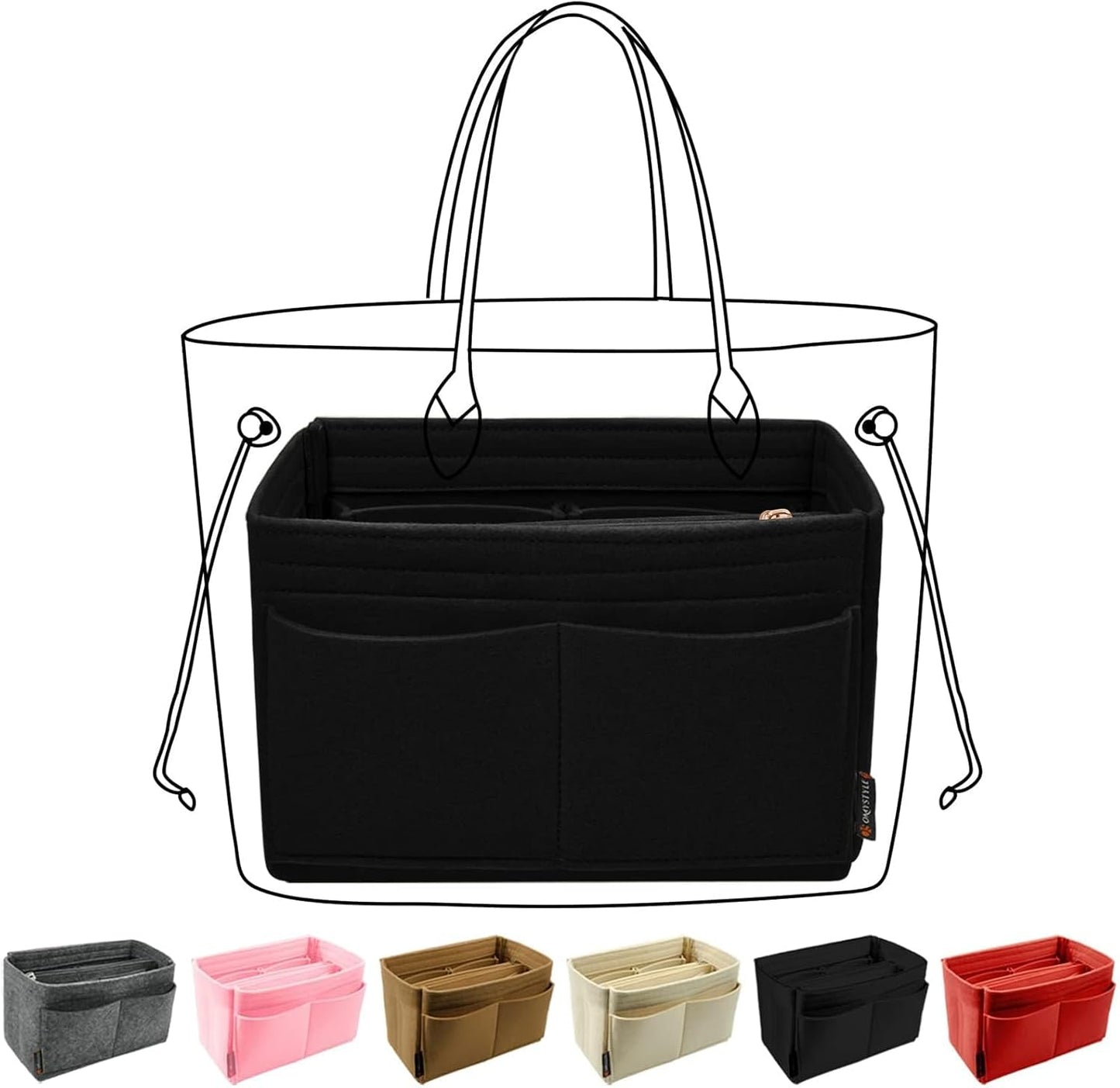 OMYSTYLE Purse Organizer Insert for Handbags with 5 Sizes