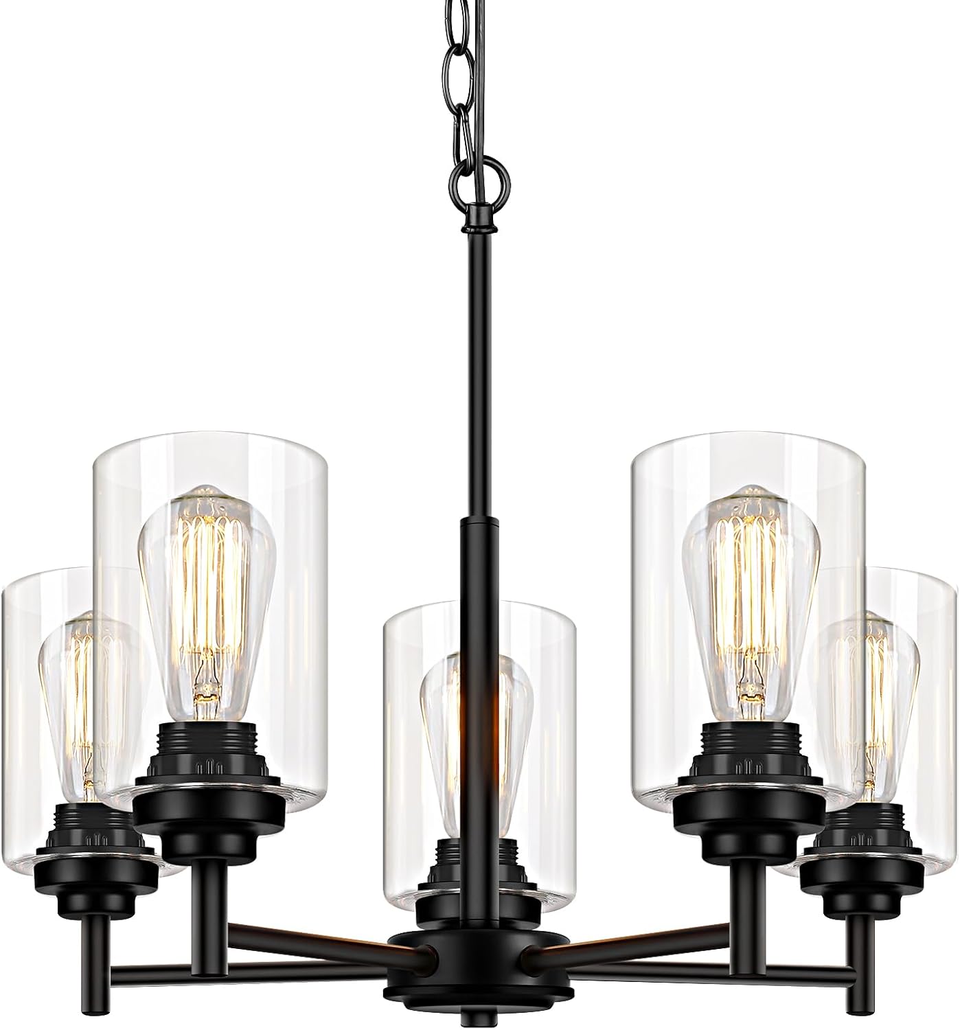 Modern Farmhouse 5-Light Chandelier for Dining Room and Kitchen