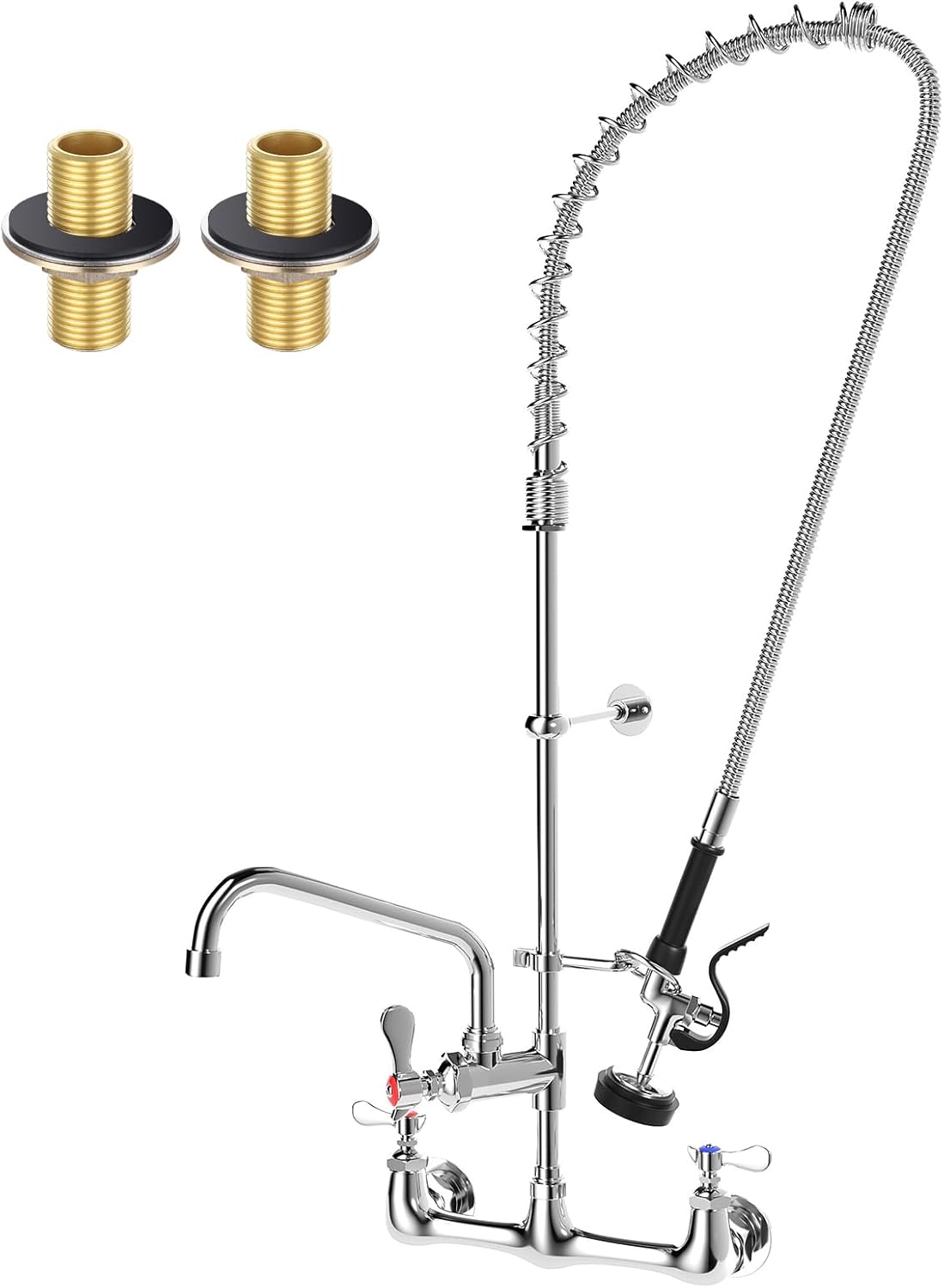 Commercial Sink Faucet with Pre Rinse Sprayer for Kitchens