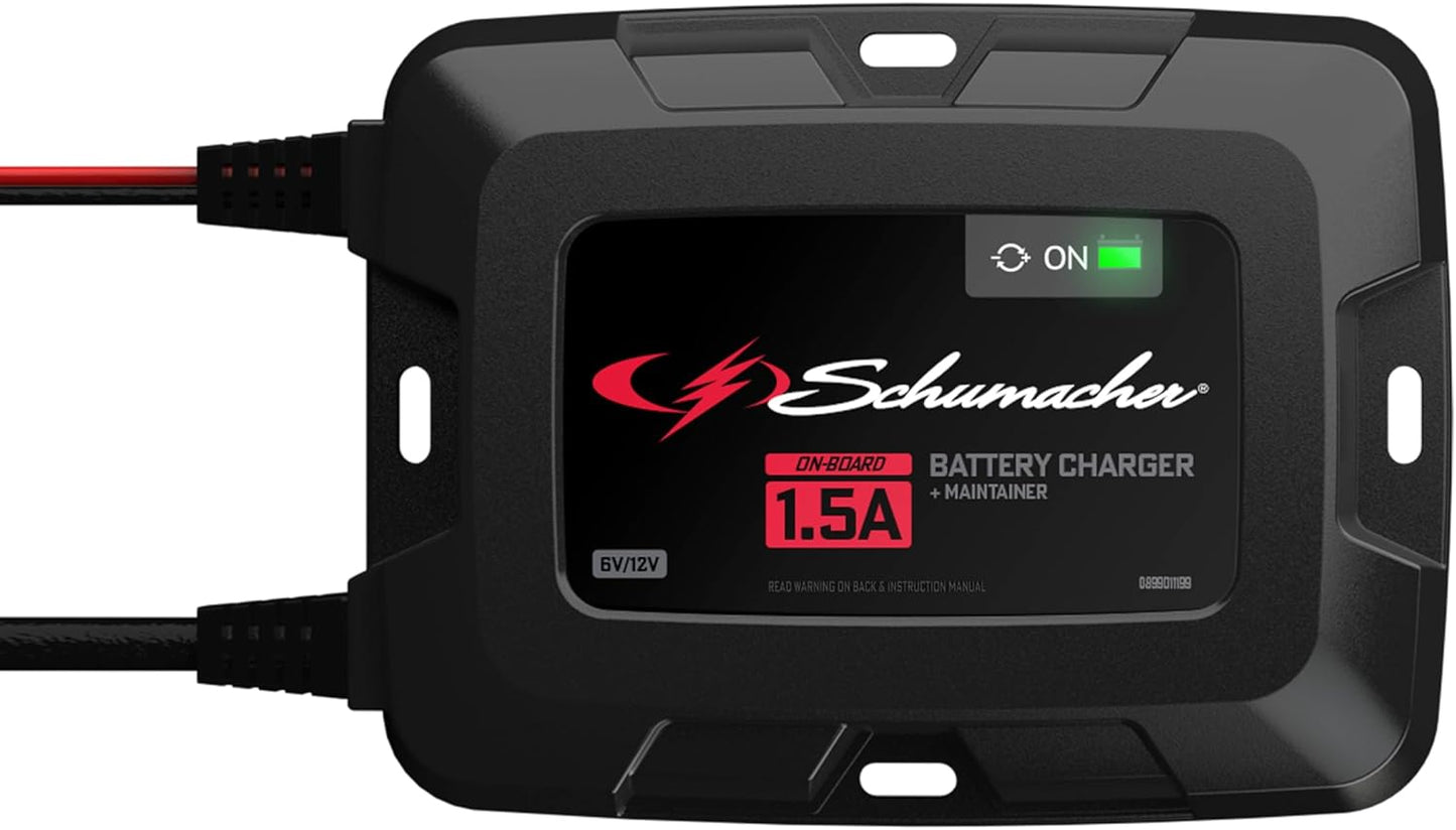 Schumacher 3-in-1 Battery Charger & Maintainer: Fully Automatic