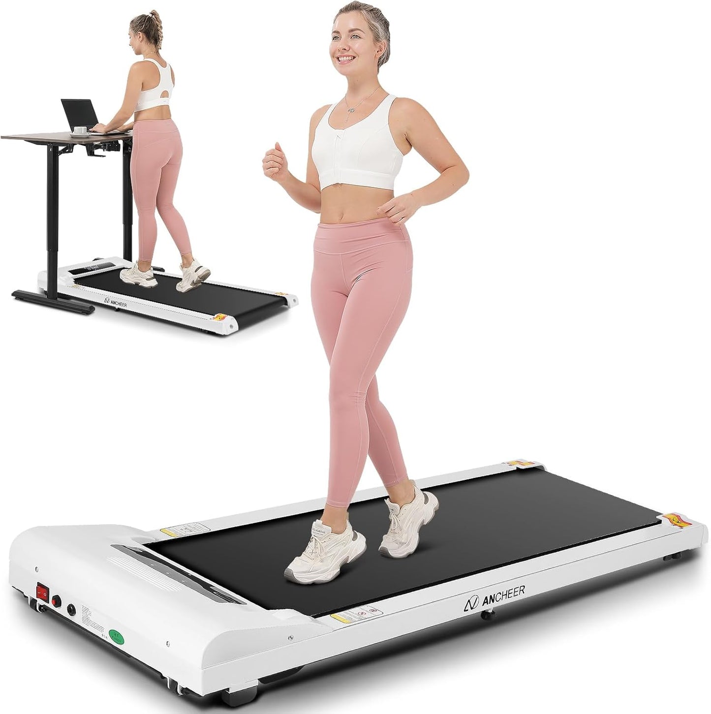 ANCHEER 2.5HP Compact Treadmill: App Control, Whisper-Quiet