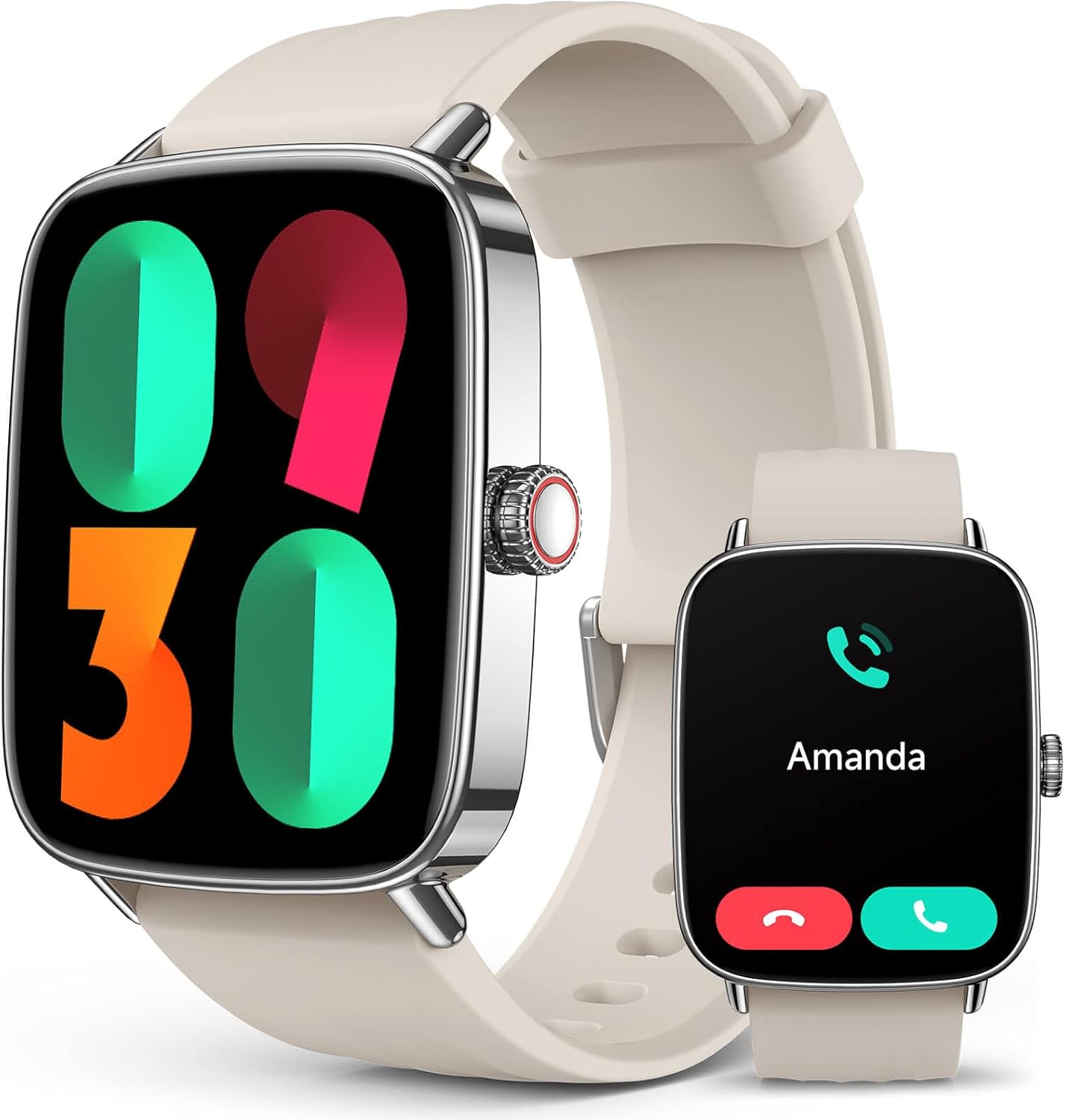 SOUYIE Smartwatch: AI Voice, 24/7 Heart Rate, Stress/Sleep Tracker