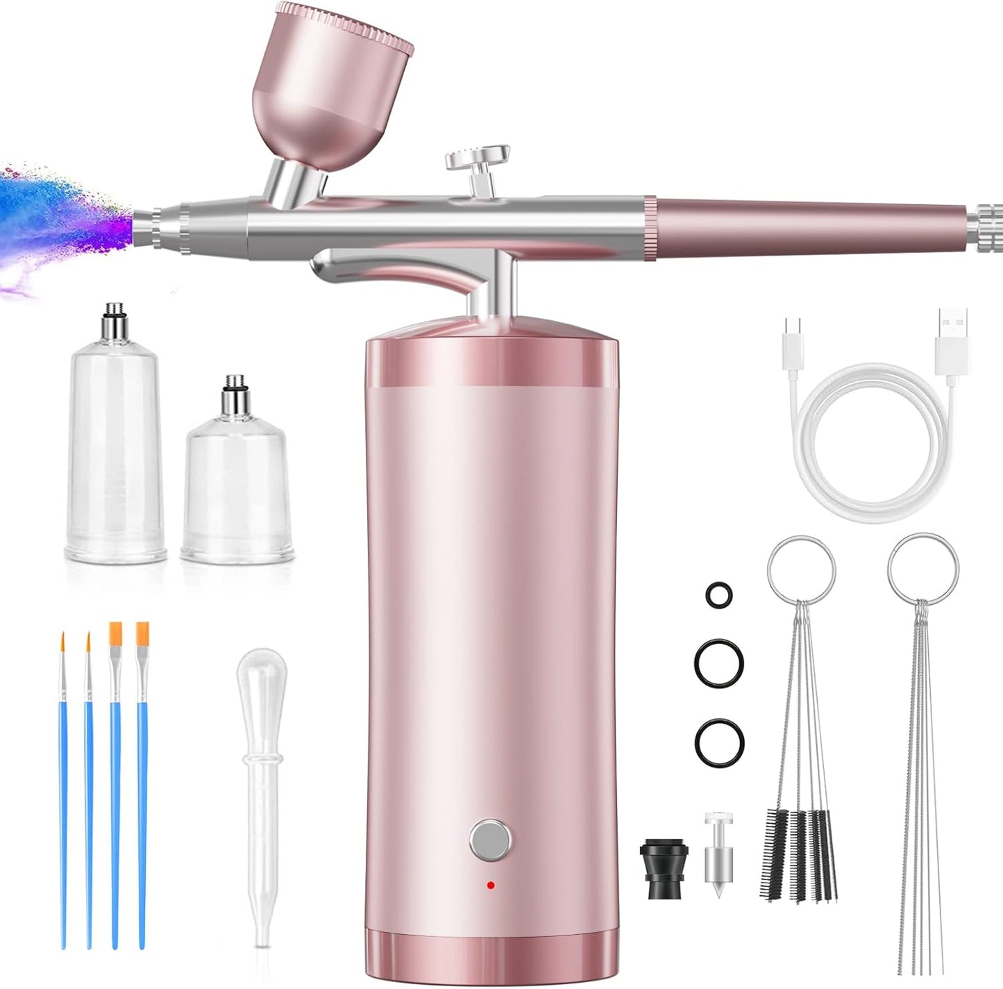 Rechargeable Cordless Airbrush Kit - Precision 0.3mm Nozzle