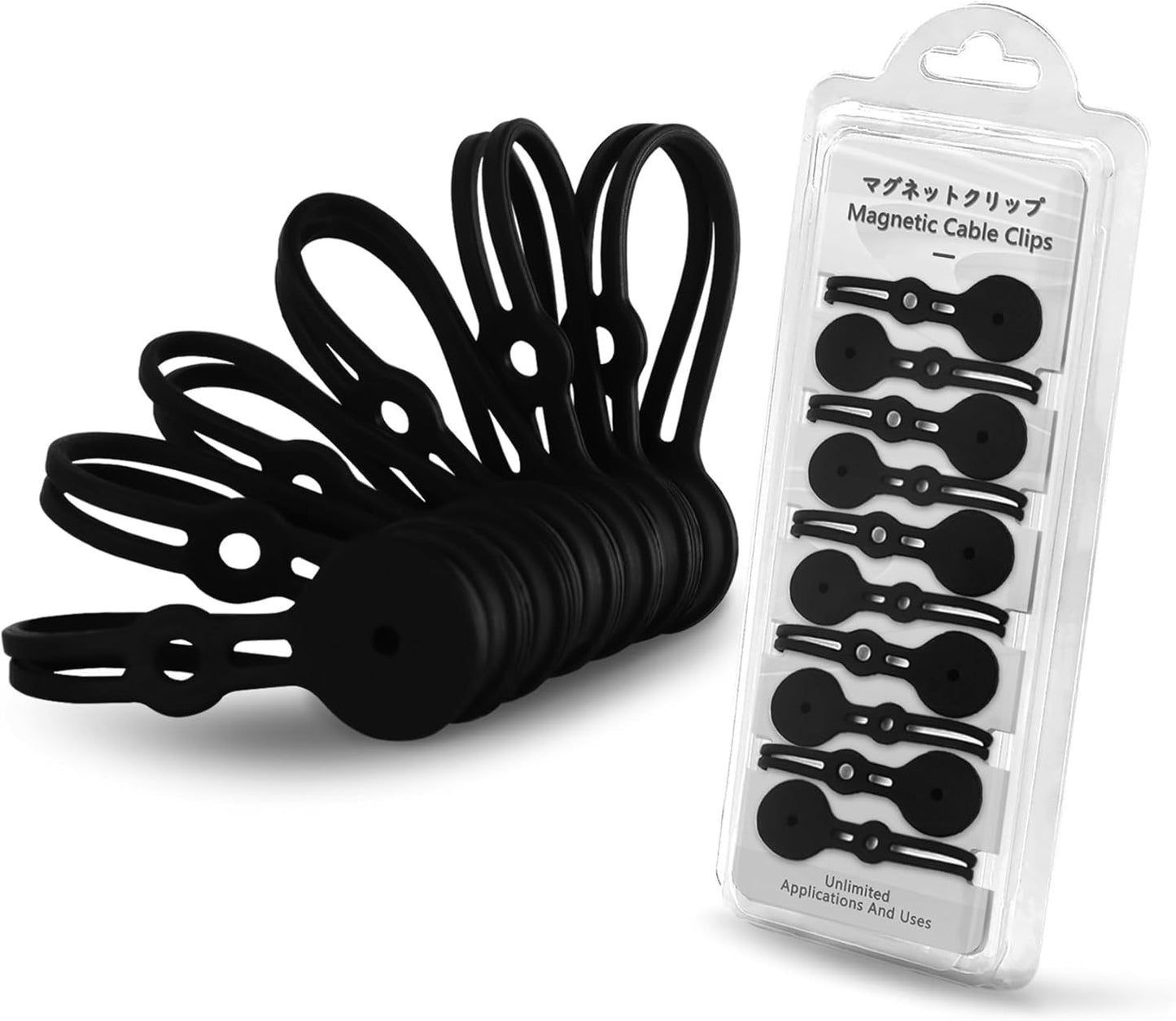 Xuuza Magnetic Cable Ties - 10 Pack Reusable & Sturdy