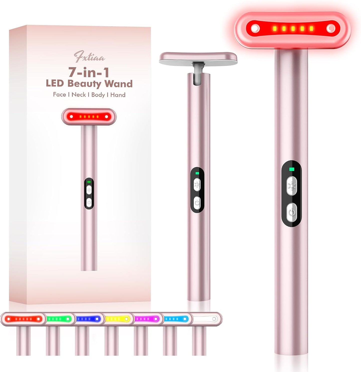 7 Colors LED Facial Light Therapy Wand for Rejuvenation
