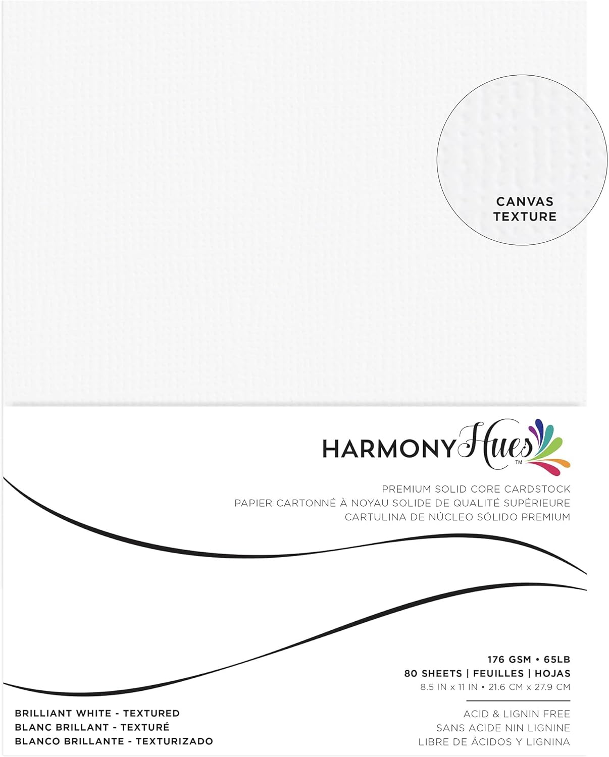 Harmony Paper Pack - 65lb Textured Card Stock for Crafts