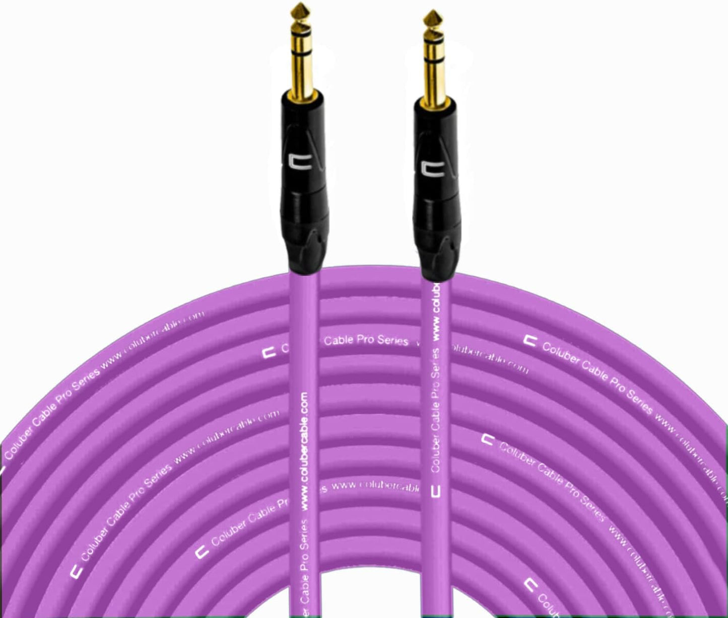 Coluber Cable 1/4 TRS Male to Male - 100 Feet for Musicians