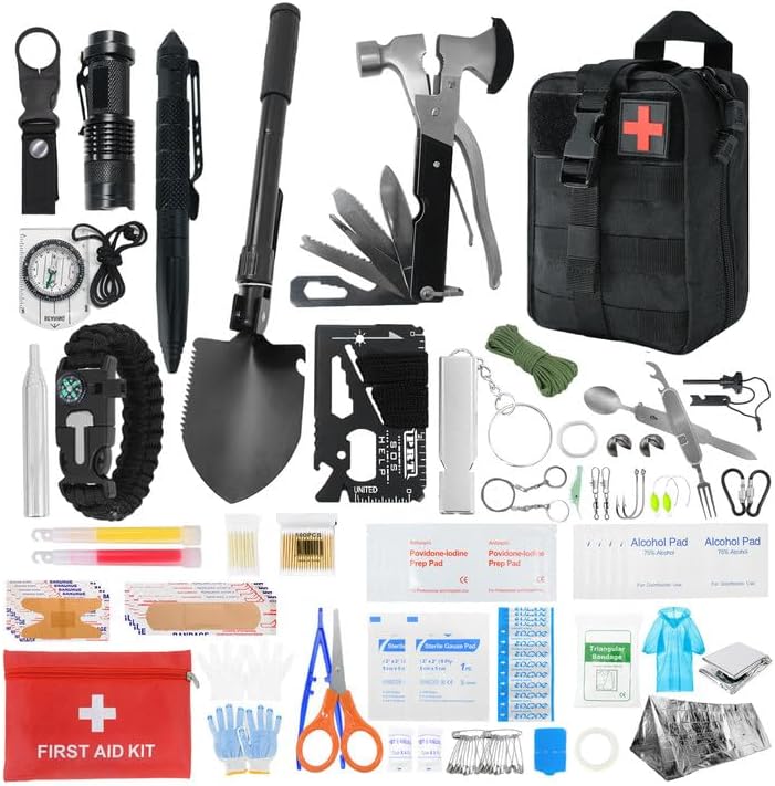 404 Pcs Tactical Survival Kit - Gear for Outdoors