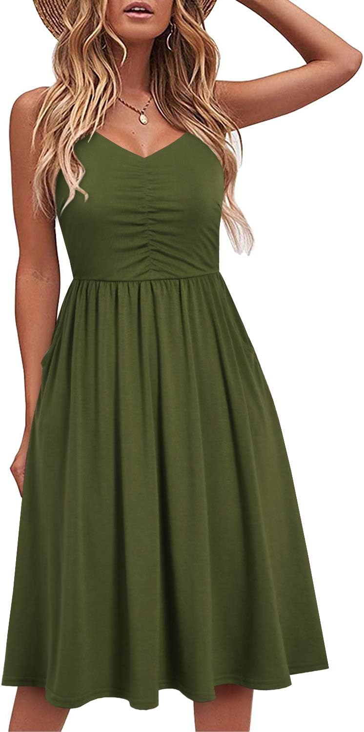 YATHON Casual Dresses for Women Sleeveless Summer Beach Style