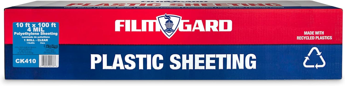 Durable 10ft X 100ft Clear Construction Plastic Sheeting 4 mil