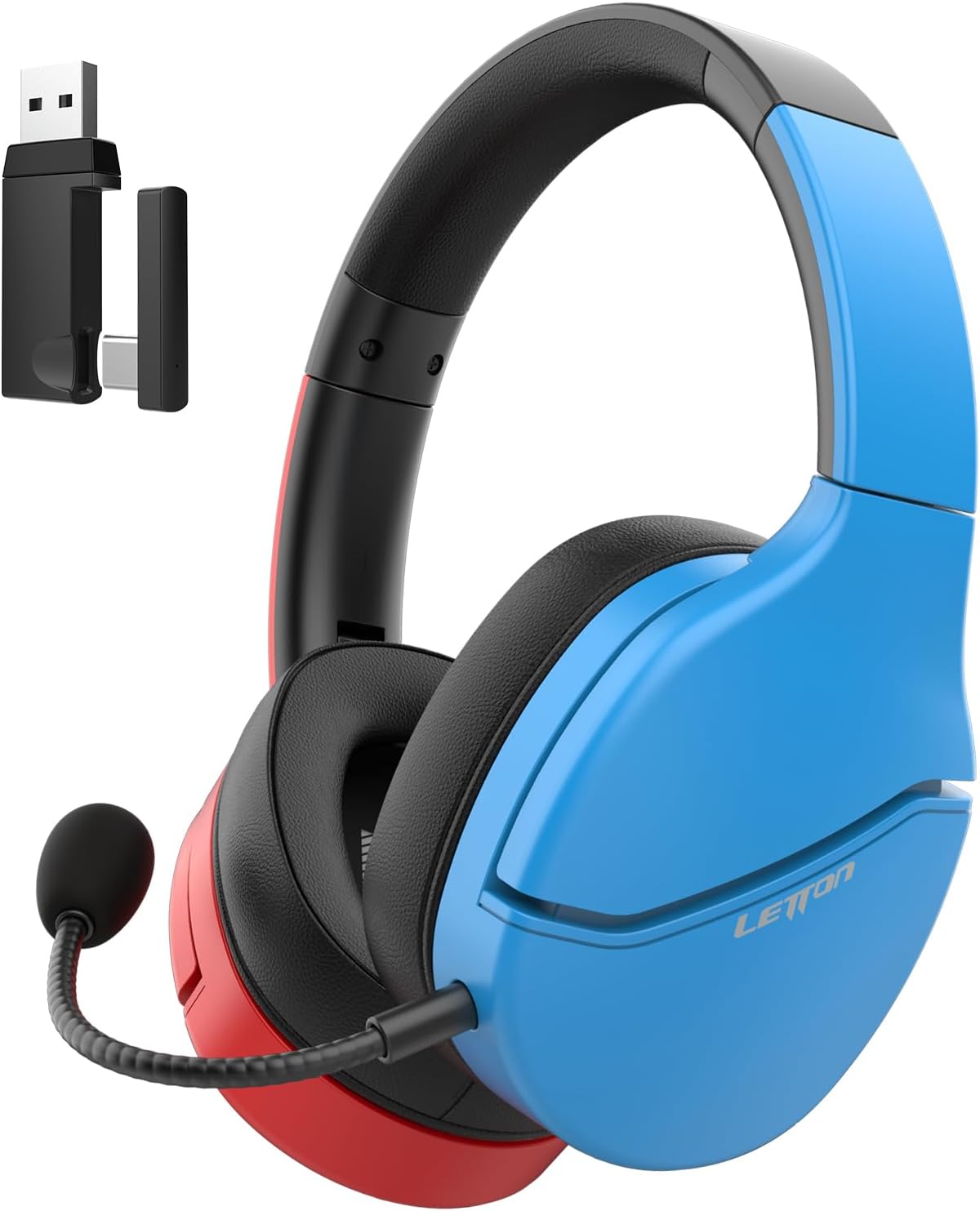 LETTON Wireless Gaming Headset with AI Noise Cancellation