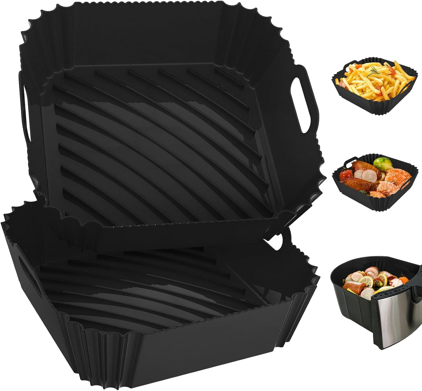 Seropy 2 Pack Reusable Air Fryer Liners