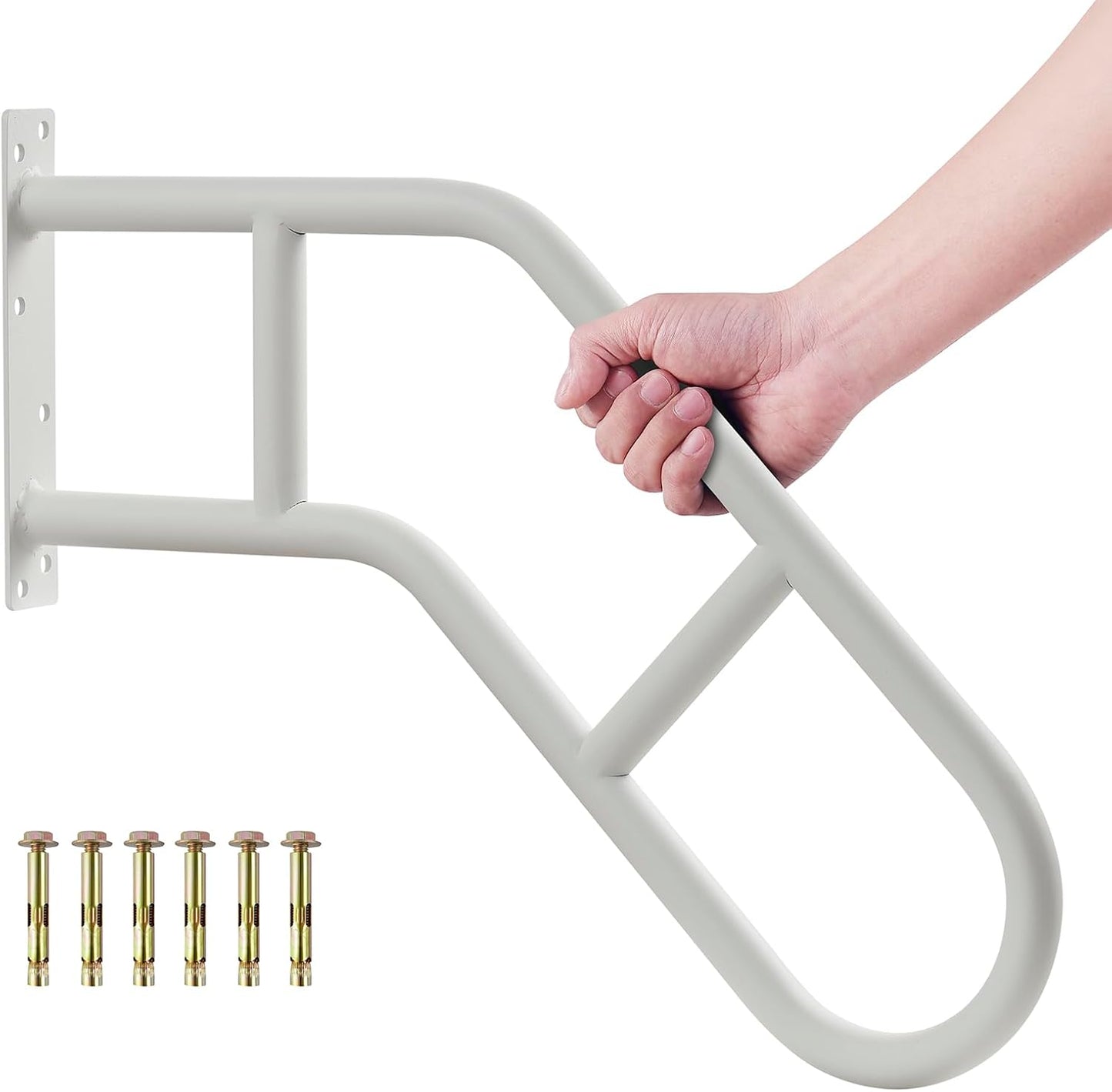 Hand Rails for Outdoor Steps & Elderly - U-Shape Wall Mount Railing