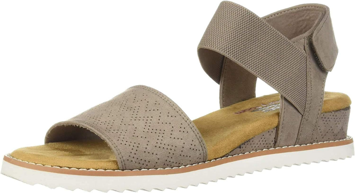 Skechers Women's Desert Kiss-Stretch Sandal Flat for Comfort