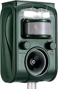 2023 Solar Ultrasonic Repellent Defender for Rodents and Pets